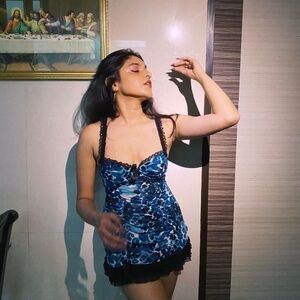 *Free with Purchase* La Senza floral camisole ruffles lace mesh semi-sheer